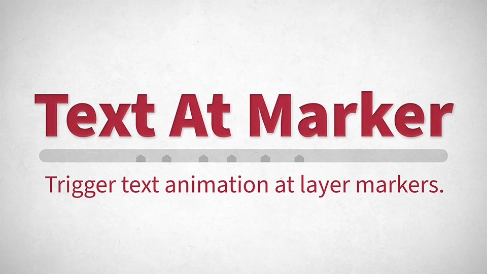 Text At Marker After Effects Script